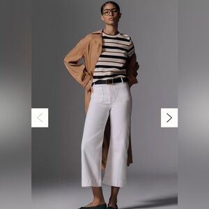 Maeve Anthropologie “The Colette Cropped Denim Wide Leg Jeans